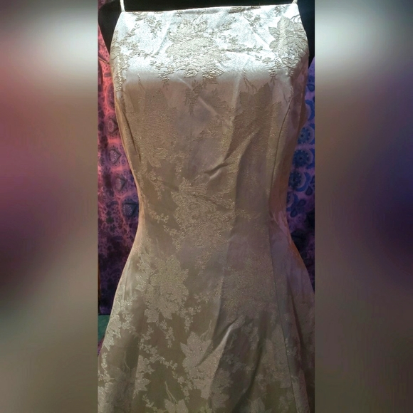 Vintage Scott McClintock Formal Prom Wedding Damask Tapestry Dress Gown  Sz 10 - Picture 2 of 11
